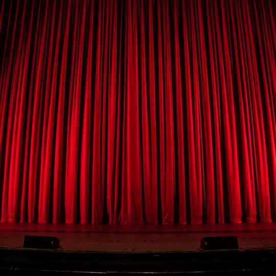 red theater curtain